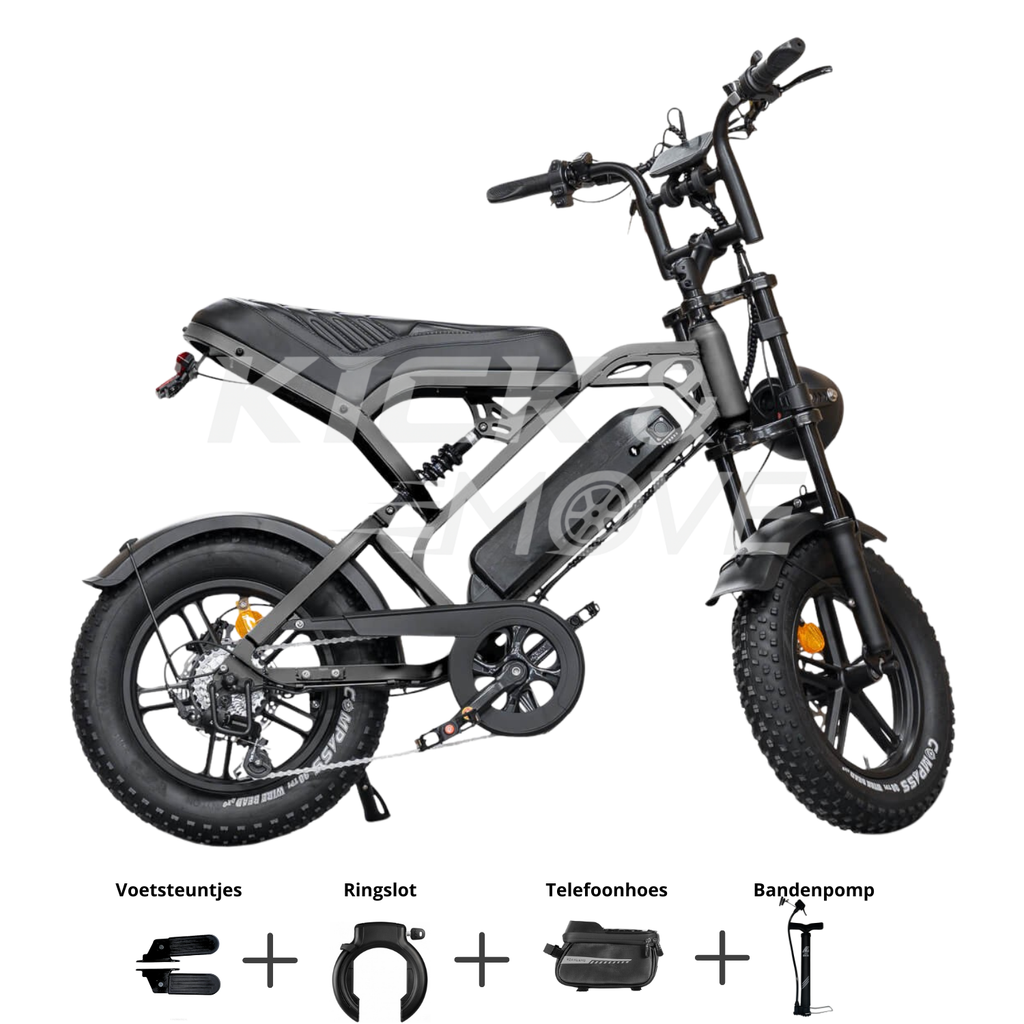 Super Deal! QMWHEELS V20 PRO - Mini - Zwart - Hydraulische remmen