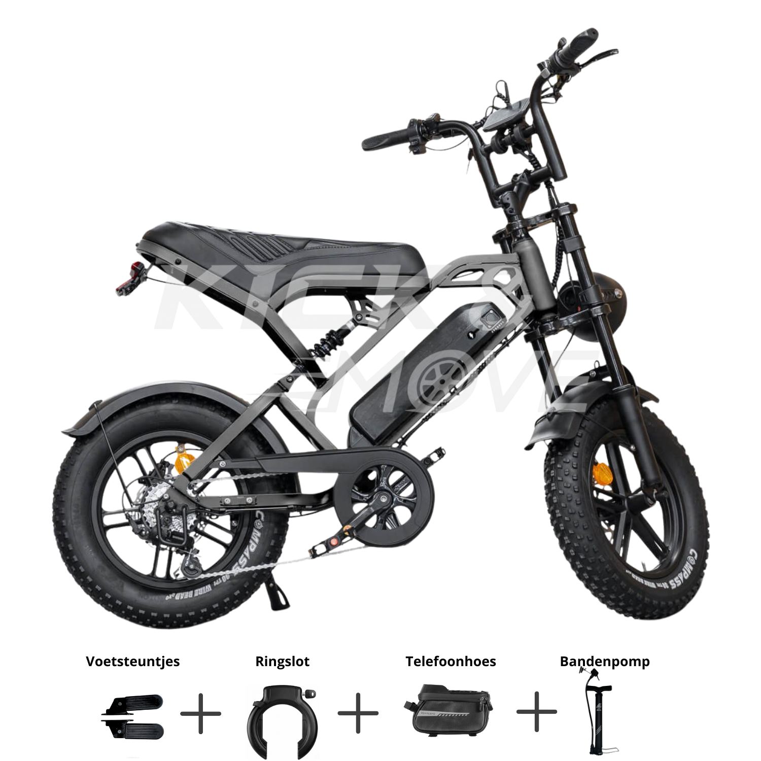 Super Deal! QMWHEELS V20 PRO - Mini - Zwart - Hydraulische remmen